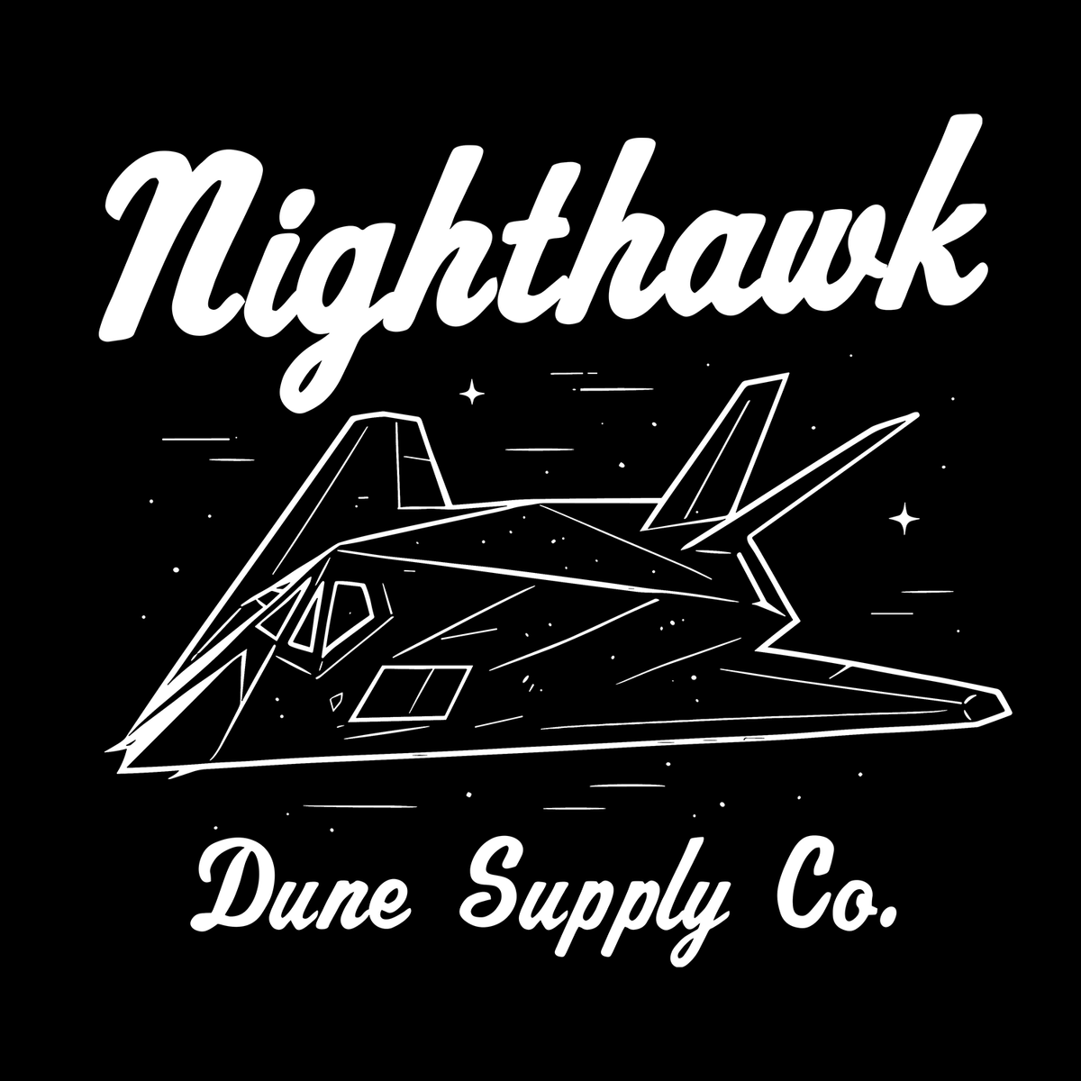 Nighthawk Nightmare (White ink)